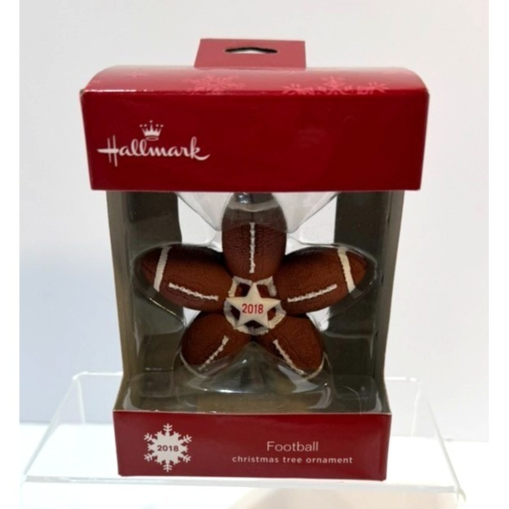 Hallmark Christmas Tree Football Star‎ Ornament - 2018 - New